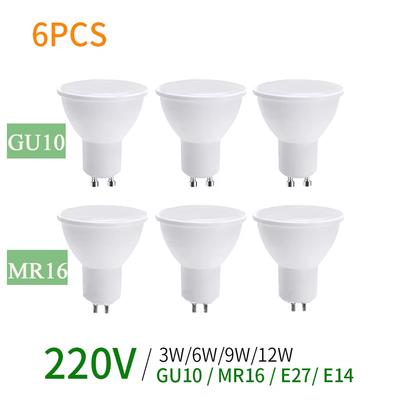 6 BUC Bec LED GU10 Lumină 220V MR16 Lampă Porumb E27 Spot Lumină LED Bec Lampara E14 Bec Iluminat Casă 3W 6W 9W 12W bec led