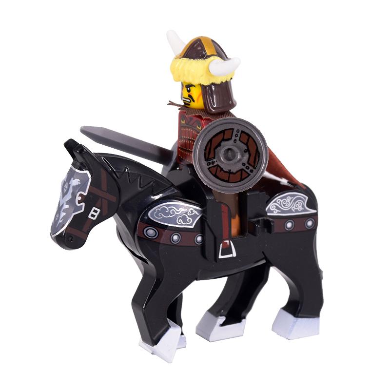 Medieval Figures Middle Ages Rome Warrior Golden Knight Horse Hawk Castle King Dragon Knights Building Blocks BricksToys gifts