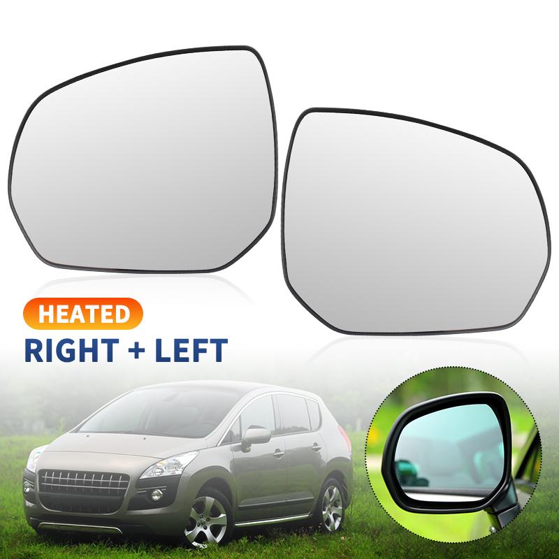 Heated Wide Angle Wing Mirror Glass For Peugeot 3008 2009-2016 Citroen C3 Picasso 2009- C4 Picasso 2007-2013 Left/Right Side