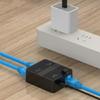 Gigabit Ethernet Splitter 1 to 2 networking Ethernet Splitter LAN Splitter with Power Cable RJ45 Splitter 100/1000Mbps