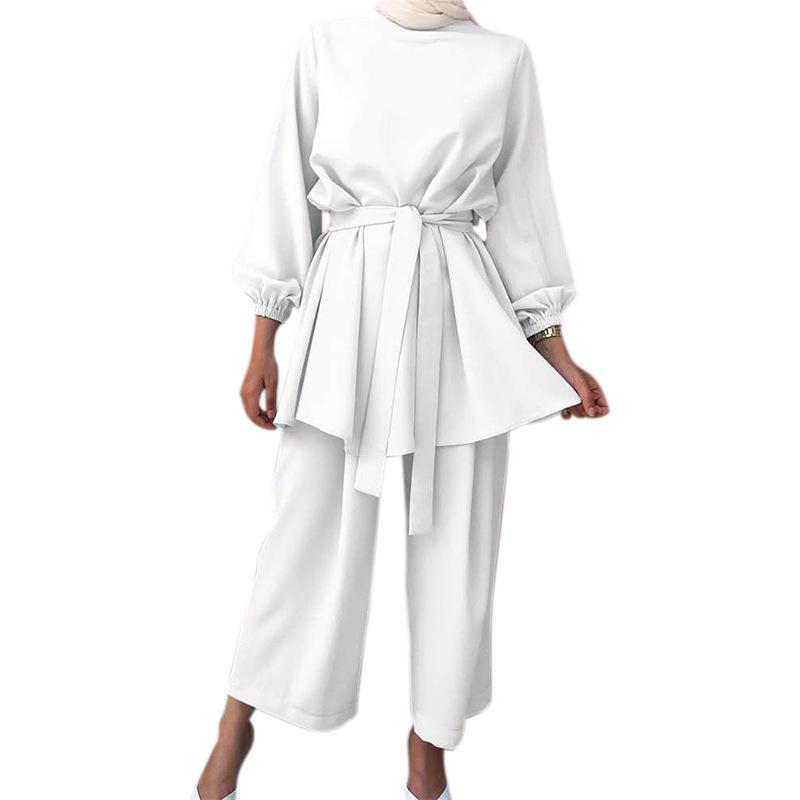 Yiduo Duo European & American Solid Color Fashion Two-Piece Set 21028