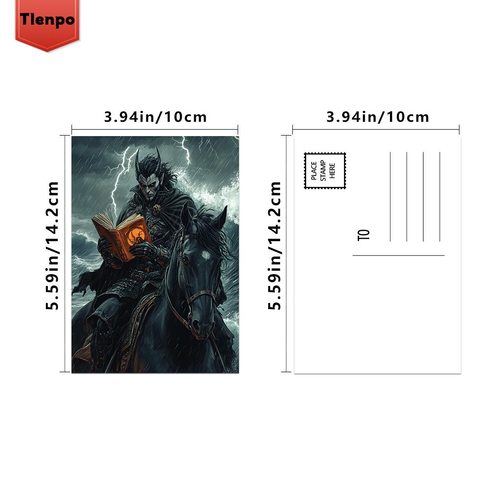 32pcs, Headless Horseman Postcard, Dark Series, Birthday/Anniversary Gift, Collectible, Suitable for Gifting, Can be Mailed.
