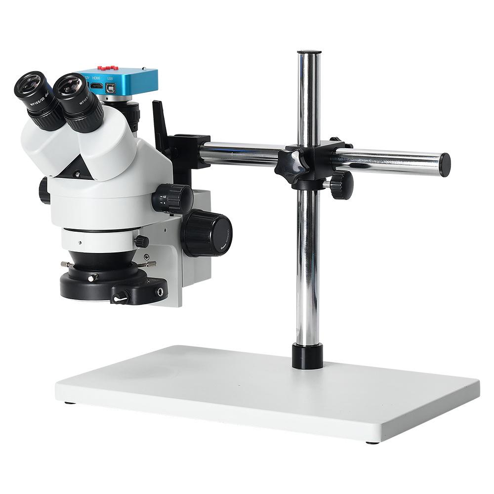 Dual Lens 7-45X Continuous Zoom Microscope for Mobile Phone Maintenance, Circuit Board Soldering