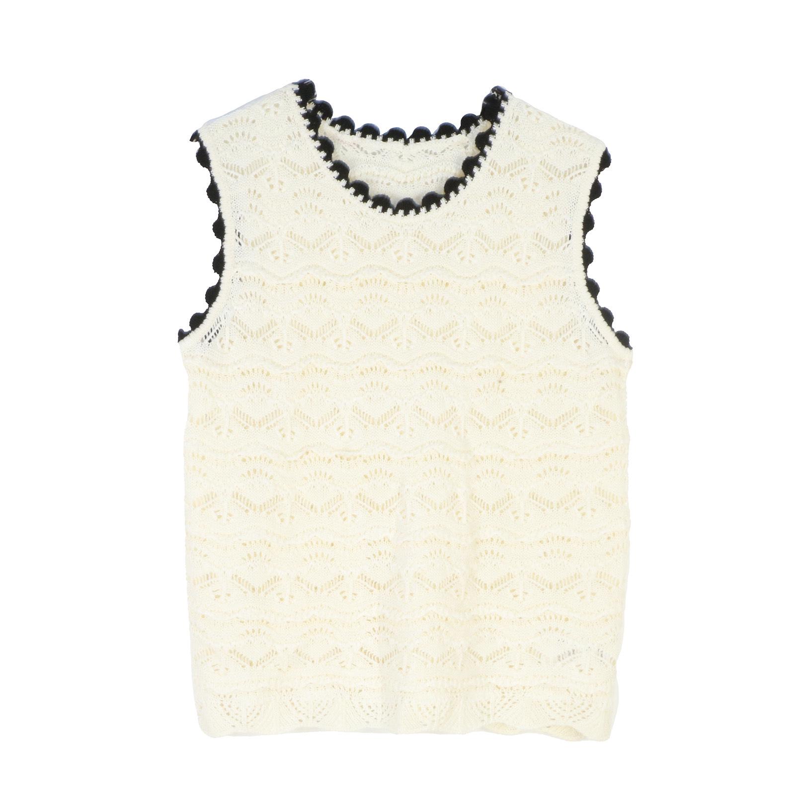 

Summer Striped Knit Sleeveless Pullover Vest L