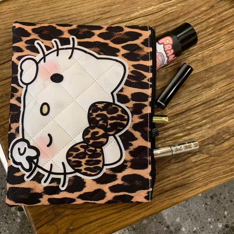 Kawaii Sanrio Hello Kitty Thicken Large Capacity Cosmetic Bags Cute Kt Cat Handbag Cartoon Large Capacity Makeup Storage Bag