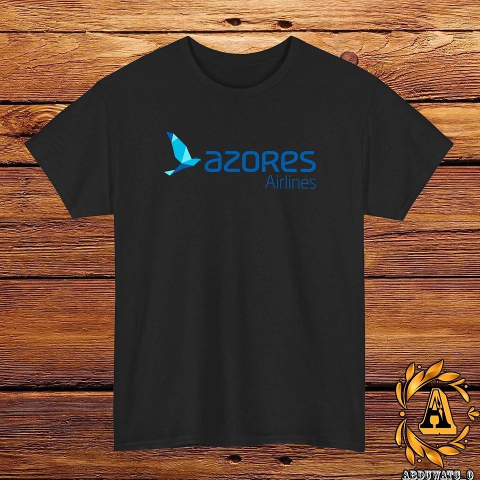 New Azores Airlines Logo T-Shirt Black/Grey/White/Navy/Red/Light Blue XL