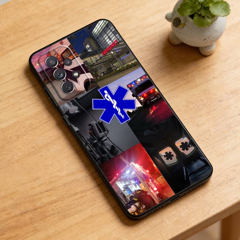 EMT EMS Ambulance  Phone Case For Samsung Galaxy A73,A72,A71,A70,A52,A51 Others Soft Black Cover