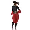 Halloween Cosplay Dress Pirate Queen Dance Party Stage Performance Costume Bell Sleeves Irregular Hem Lace-up Strap Belted Waist