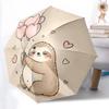 1pc Sloth Heart Balloons Automatic Open/close Umbrella, 8-Rib Sturdy Structure, Auto Folding/Opening, Portable Travel Umbrella for Women, C03