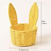Easter Bunny Ear Woven Basket Organizer, Sturdy Decorative Paper Rope Design, Creative, Portable,