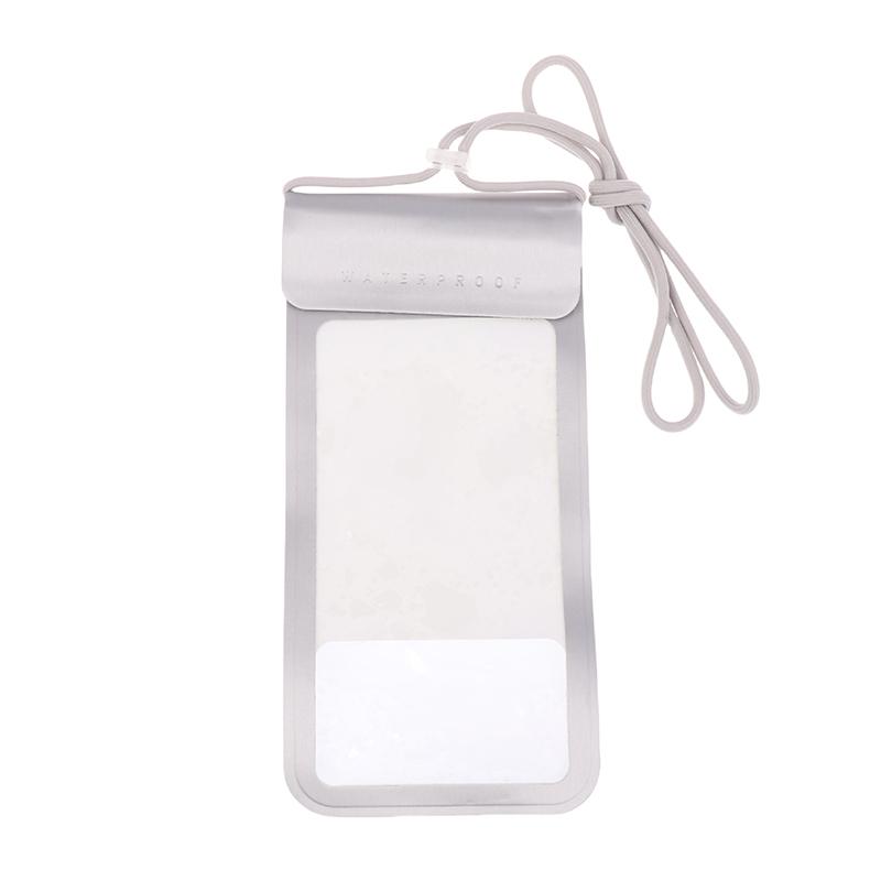 

Водонепроницаемый чехол для телефона Подводная сумка для телефона Чехол с сенсорным экраном Универсальный чехол-сумка для телефона для плавания и дайвинга серебряный