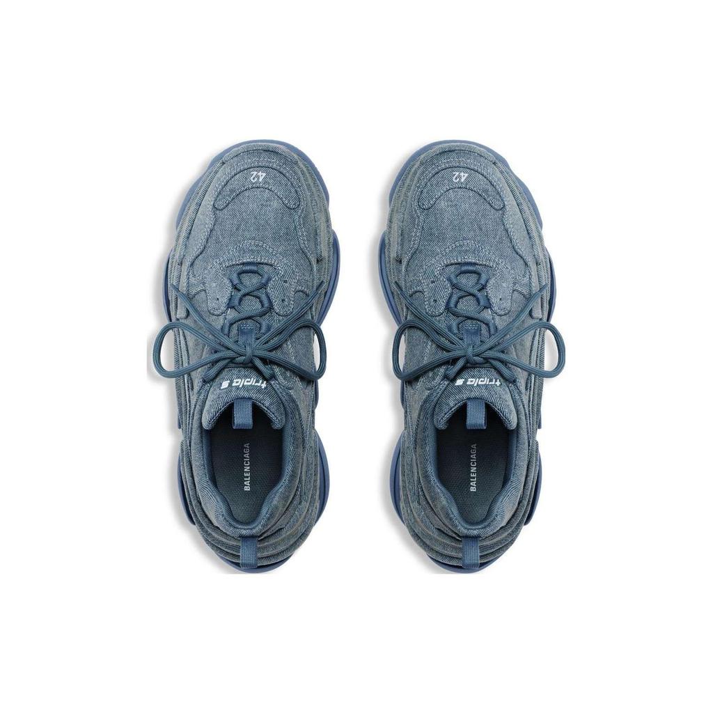 Balenciaga Triple S Denim Low Top Casual Shoes Men's Blue 536737W2DEN4000