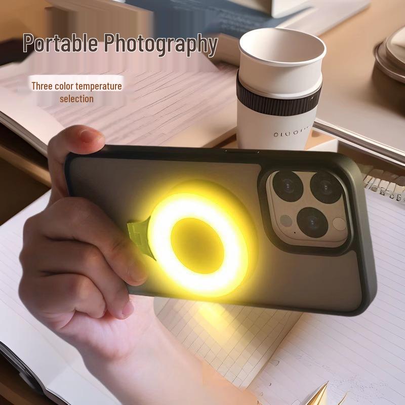Portable Magnetic LED Selfie Ring Light for Streaming and Makeup