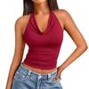 European and American fashion foreign style neck sleeveless sexy vest women's summer slim-fitting off-the-shoulder thin versatile top