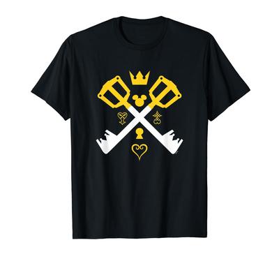 Disney Kingdom Hearts Iconic Symbol Cross Keyblade Poster T-Shirt