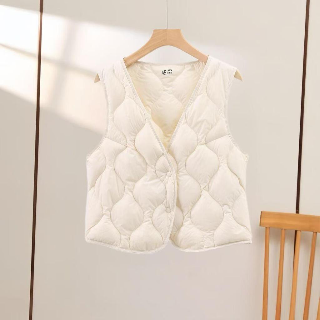 2025 Goose Down Vest: New Model, National Standard, 90% White Goose Down, Sleeveless Jacket with Down Inner Layer.