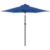 Vidaxl Parasol Ogrodowy Led, Stalowy Słupek, Lazurowy, 225X225X212 Cm