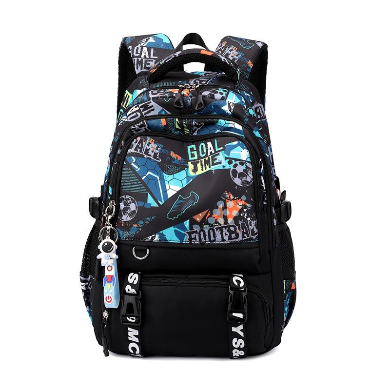 Football children's orthopedic backpack for teenage boys Large capacity spine protection school bag nylon waterproof schoolbags