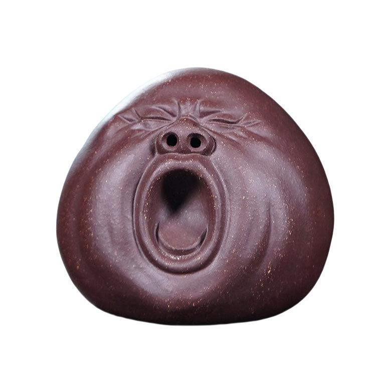 

Yixing Zisha Quirky And Funny Unique Yawn Tea Pet Creative Fish Tank Landscaping Tea Figurine Play Toys Tea Statue Ornaments