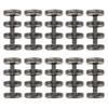 10Pcs Premium Plastic Loose Leaf Binder Snap Rings Smooth Polished Surface Four-Hole Segmented File Binder for Office School