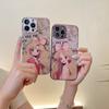 Passen Sie die Pink Bowtie Girl Hülle für iPhone 15 14 13 12 11 Pro Max X XR XS personalisierte Glas-Telefonhülle an