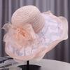 Big Brimmed Beach Sun Hat, Summer Beach Sun Hat, Fisherman Hat, Foldable Lace Elegant Flower Cool Hat