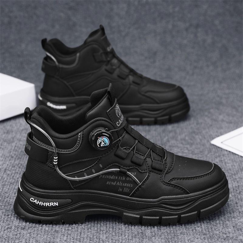 Martin boots spring new non-slip and wear-resistant rotating button casual hiking shoes