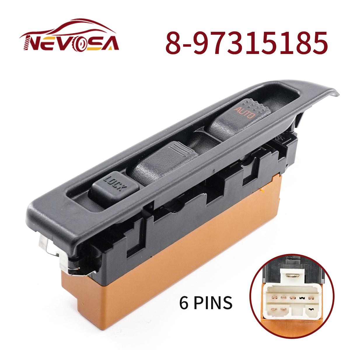 

6P For Isuzu NHR NKR 24V New Power Window Switch Button 8-97315185 897315185 8973151760 8973151840 897315178 Car Parts Front Right Driver