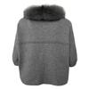 OFTBUY 2024 Herbst Winter Echt Fuchs Waschbär Pelz Kragen Mantel Gestrickte Pullover Frauen Kurzarm Jacke Dicke Warme