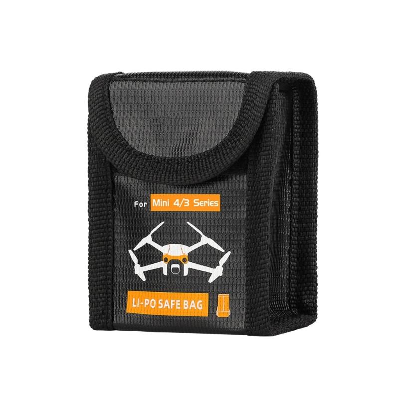 Heat Resistant Battery Safety Bag Container Fit for Miniature Drones Battery Storage Transport Fireproof Protective Case