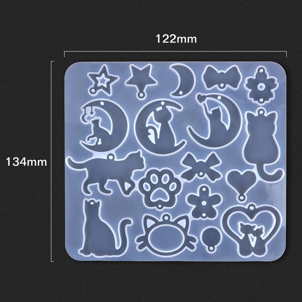 Cute Cat Butterfly Animal Earring Keychain  Epoxy Resin Silicone Mold DIY Spider Snake Pendant Jewelry Making Decoration Crafts