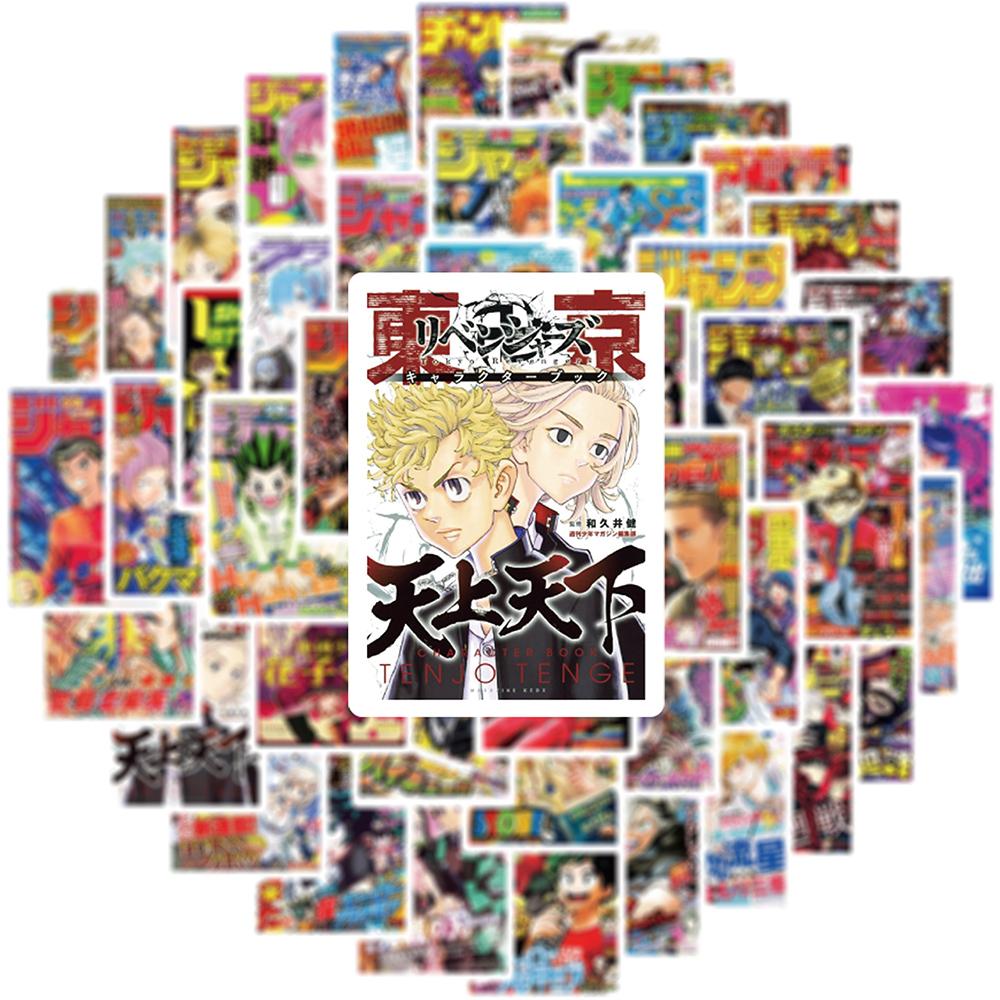 10/30/50pcs Small Size Mix Anime Jujutsu Kaisen Attack on Titan Aesthetic Poster Sticker Laptop Phone Decoration Sticker Kid Toy