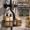 Hanging Shower Caddy Bathroom Wall Mount Drain Storage Basket Shampoo Shower Gel Holder Washroom Organizer Rack
