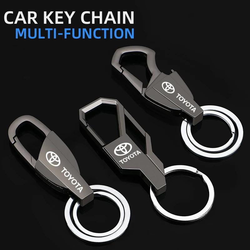 AMU1 Simple creative trendy keychain for men women waist keychain For Toyota C-hr Rav4 Hilux Prius Avensis Auris Corolla