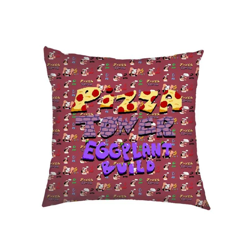 

Pizza Tower Pizza Face Pillow Case 45x45cm Pillow Case Cushion Cover Pillow Cover Decorative Car Pillowcase Decor No Pillow