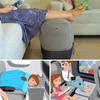 Inflatable Leg Pillow Adjustable Height Car Seat Foot Rest Portable Travel Foot Rest Pillow for Airplane Office Home Trains Cars