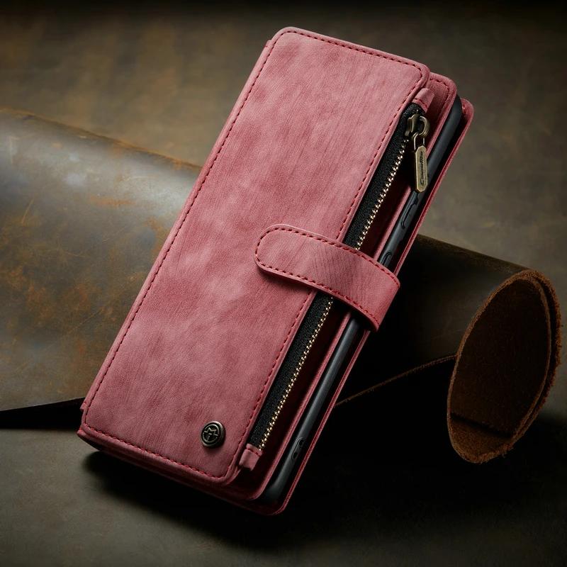 Zipper Wallet Leather Cards Solt Case For Samsung Galaxy Z Fold 5 4 5G Fold3 S23 S24 Ultra S22 Plus A14 A54 A55 A34 Book Cover