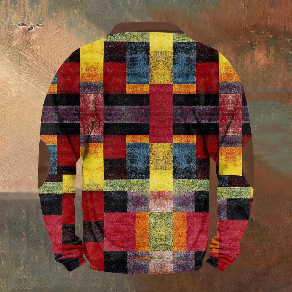 Men's Retro Casual Gradient Printed Sweatshirt