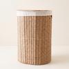 Laundry Hamper with Lid Handwoven Paper Rope Reinforced Woven Basket