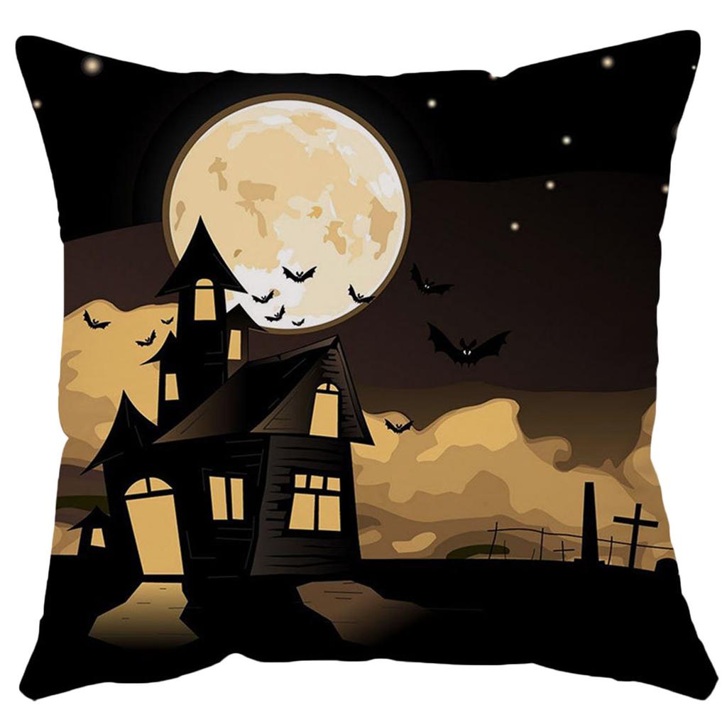 Halloween Pillowcase Cushion Case Home Decoration Short Plush Cushion Cover 18 18 Inches