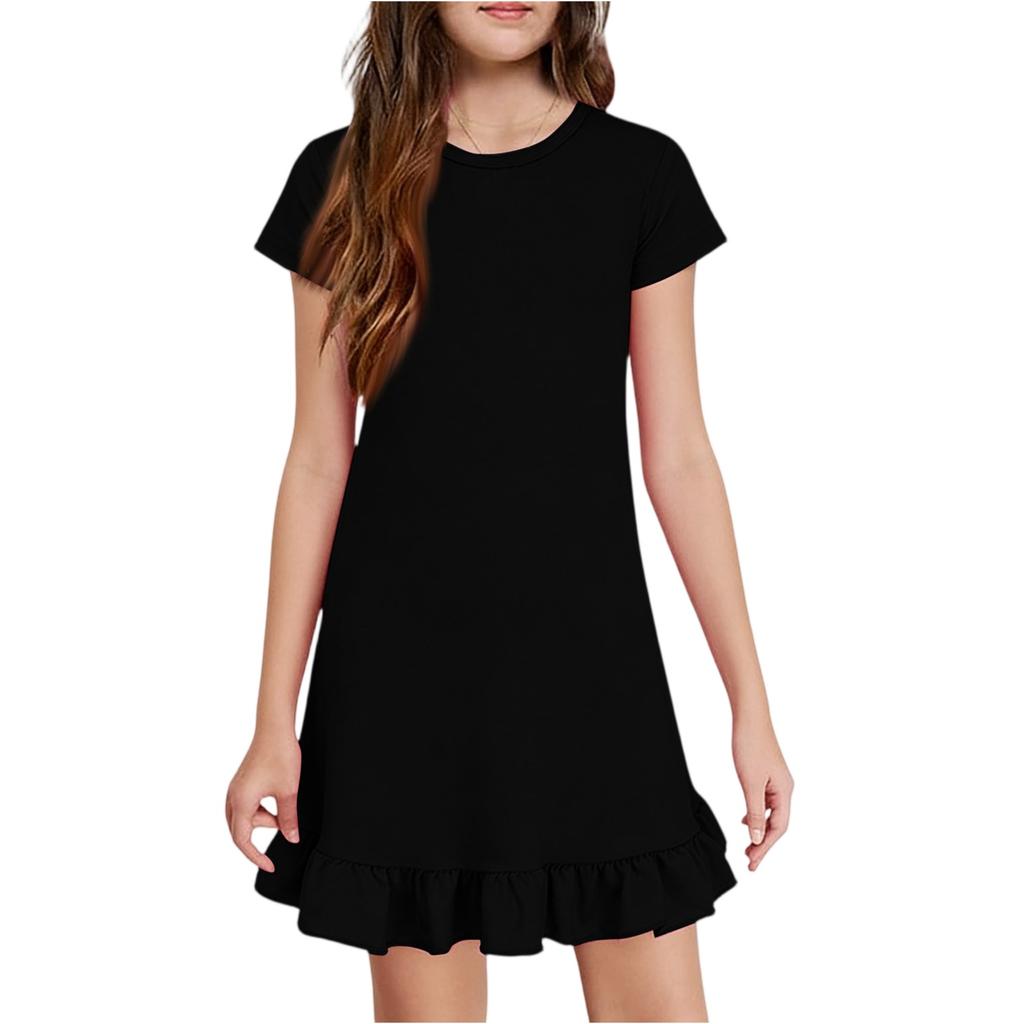 Girls' Pocket Dress - Short Sleeve Loungewear