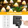 30 LED Solar Lichterkette Fee Pfad Rasen Landschaft Pilzlampe Außen Weihnachten Garten Terrasse Girlande Straßen Dekoration
