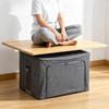 Extra Large Cationic Fabric Storage Box with Clear Window, Thickened, Foldable, Moisture-Proof Double Door Design
