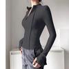 Women's Slim Fit Yoga Half-Zip Long Sleeve Top