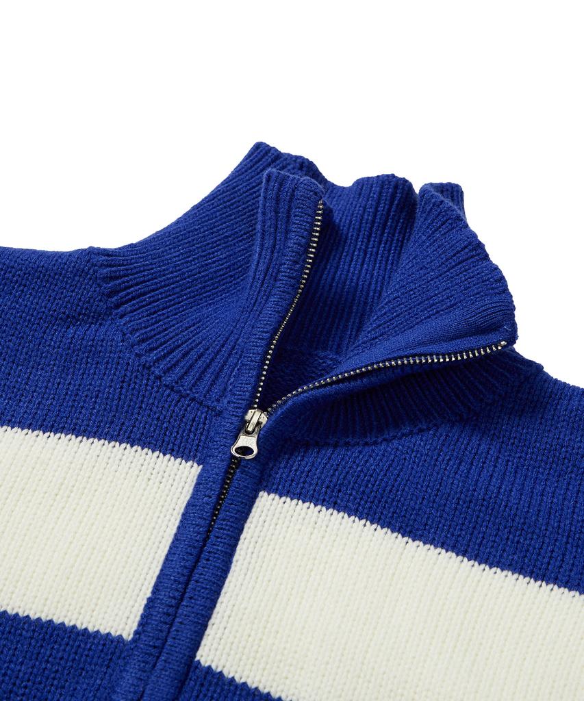 BORN CHAMPS 08 Striped Half Zip Knit B22Ft05Bl