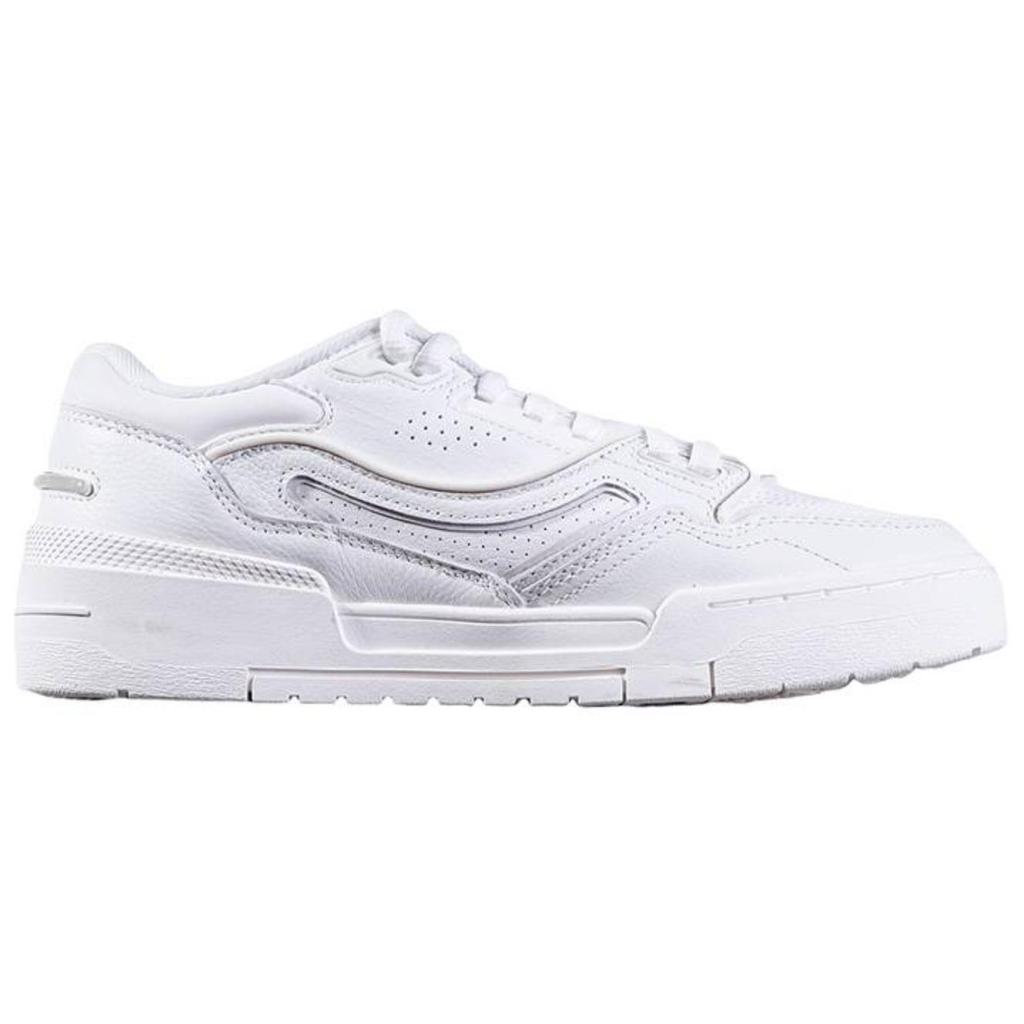 Li-Ning Fashionable Versatile Thick Sole Height Increasing Non-Slip Shock Absorbing Low Top Skate Shoes Men Sneakers White AGCU031-3