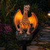 Dragon Figurine LED Light Solar Powered Dragon Figurine Decorative Landscape Light Unique Gift for Dragon Lovers Ornament Patio