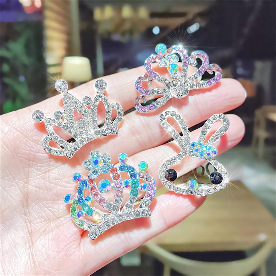 Neue Kinder Diademe Kronen Kleine Kinder Mädchen Strass Kristall Krone Herz Prinzessin Party Accessoires Haarschmuck Ornamente