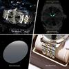 Genuine Men's Waterproof Korean-Style Luminous Quartz Watch with Double Calendar