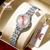 OPK Montre pour femme Classique Simple Élégante Montre de Marque à Quartz Montre à Lunette Diamant pour Femme Montre Étanche